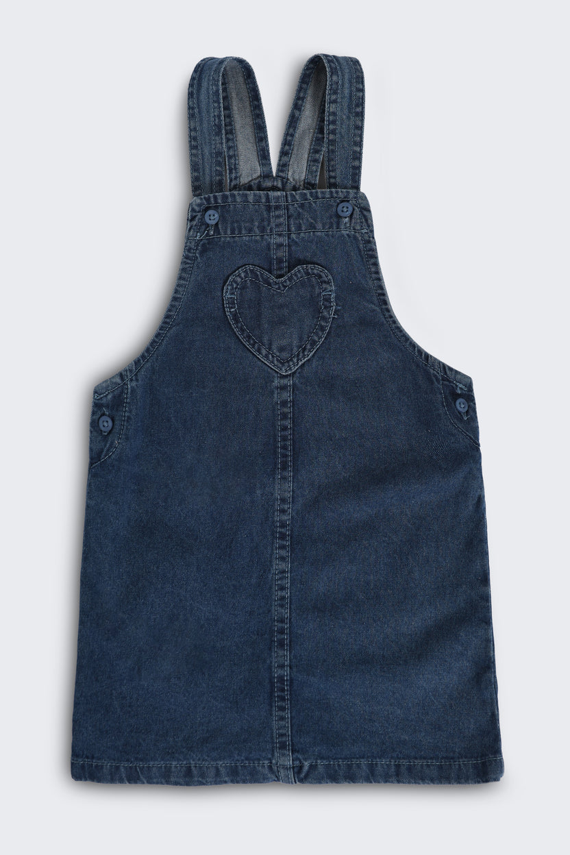 Blue Wear Regular Fit Dungaree and T-Shirt For Infant Girls - Image 4