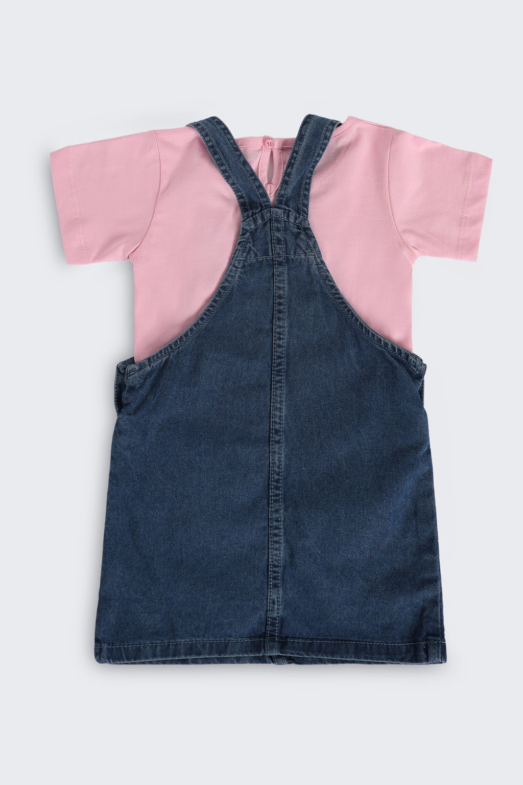 Blue Wear Regular Fit Dungaree and T-Shirt For Infant Girls - Image 5