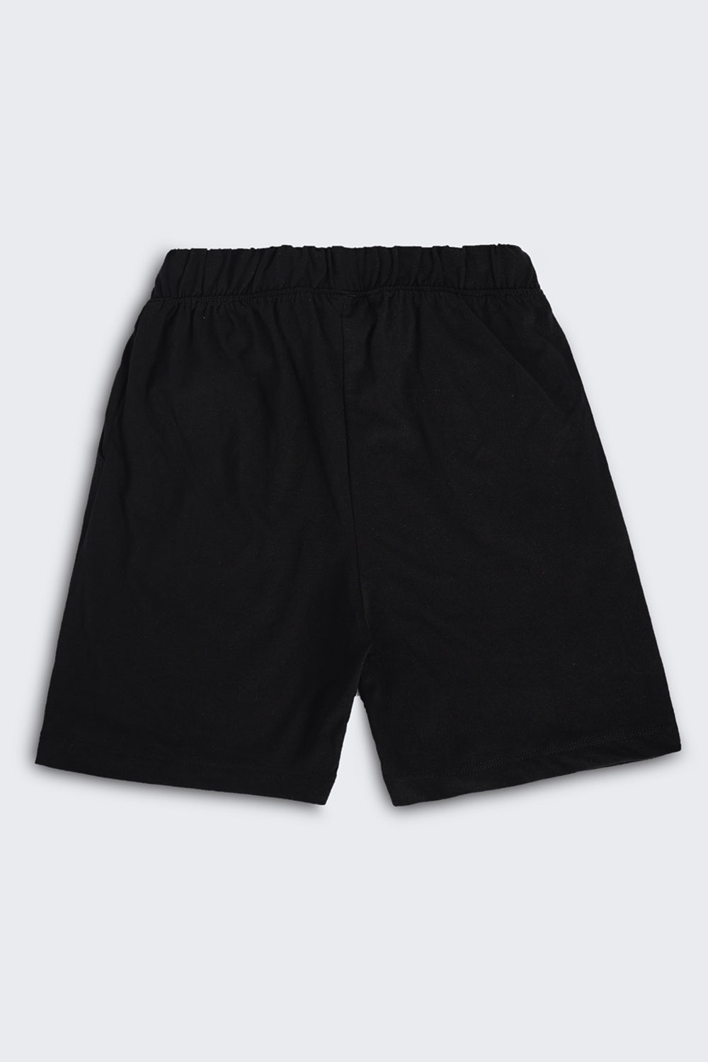Kid Boy Regular Black Graphic Knit Shorts - Image 3