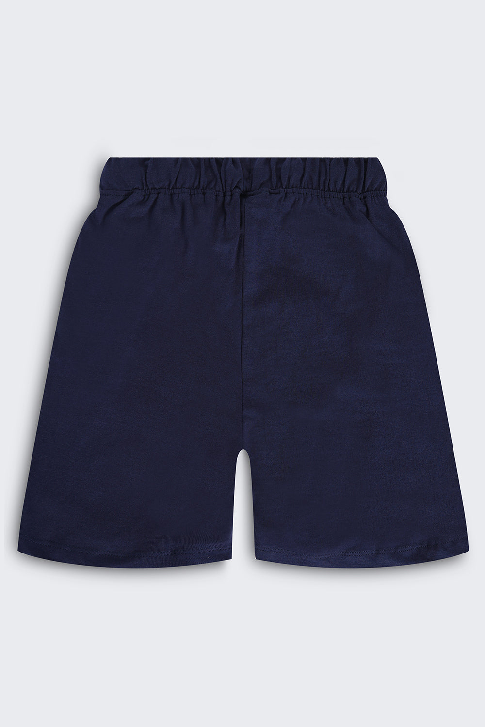 Kid Boy Regular Navy Graphic Knit Shorts - Image 3