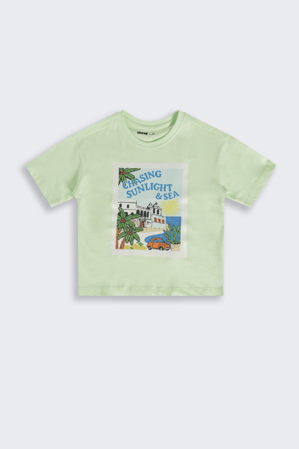 Light Green Graphic Regular Fit T-Shirt For Boys - Image 2