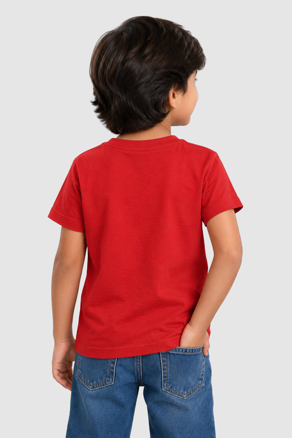 Red Cartoon Regular Fit T-Shirt For Boys - Image 4