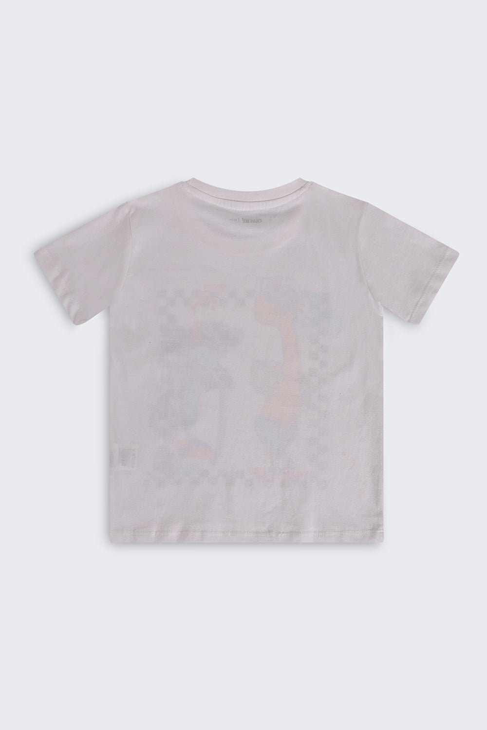White Cartoon Regular Fit T-Shirt For Boys - Image 3