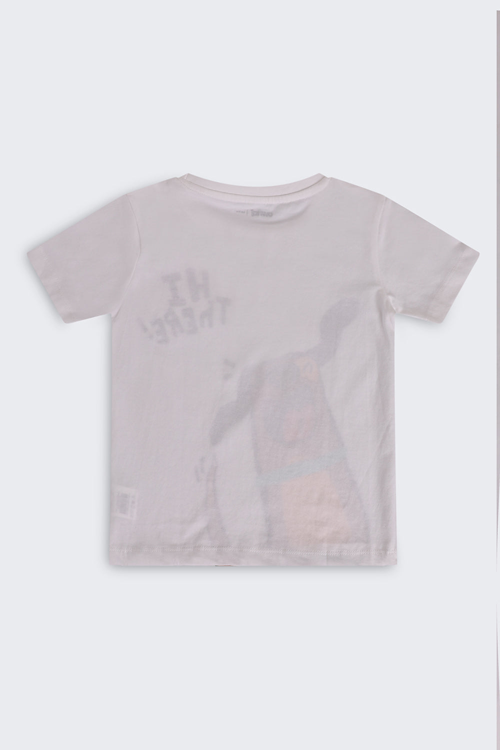 White Cartoon Regular Fit T-Shirt For Boys - Image 3