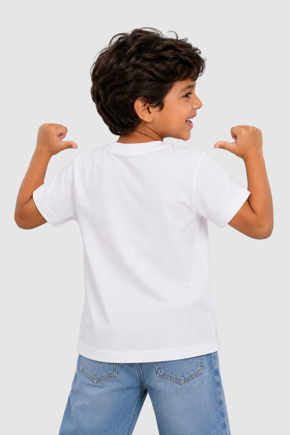 White Cartoon Regular Fit T-Shirt For Boys - Image 4
