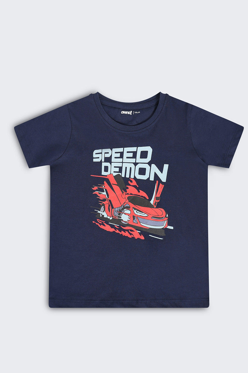 Navy Cars Regular Fit T-Shirt For Boys - Image 2