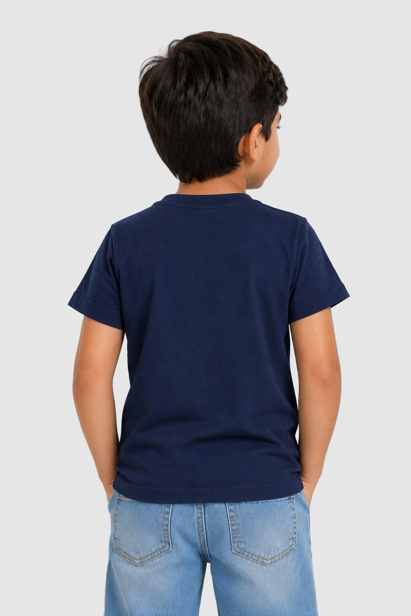 Navy Cars Regular Fit T-Shirt For Boys - Image 4