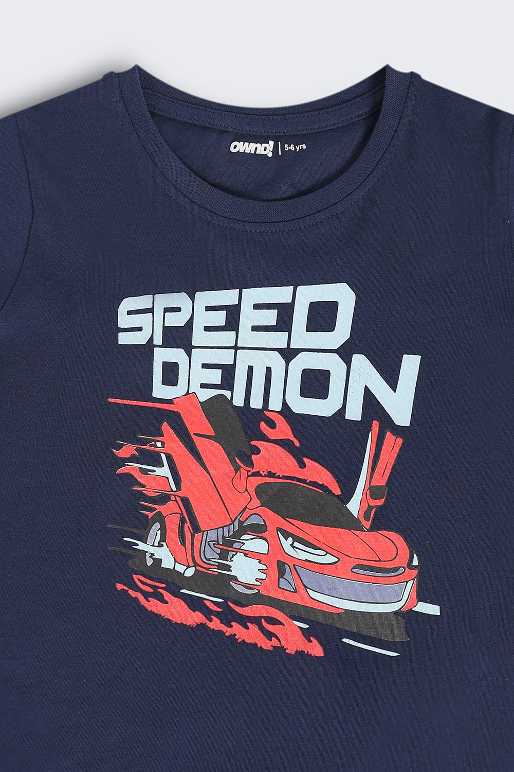 Navy Cars Regular Fit T-Shirt For Boys - Image 5
