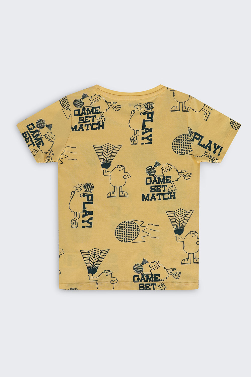 Yellow Cartoon Regular Fit T-Shirt For Boys - Image 3