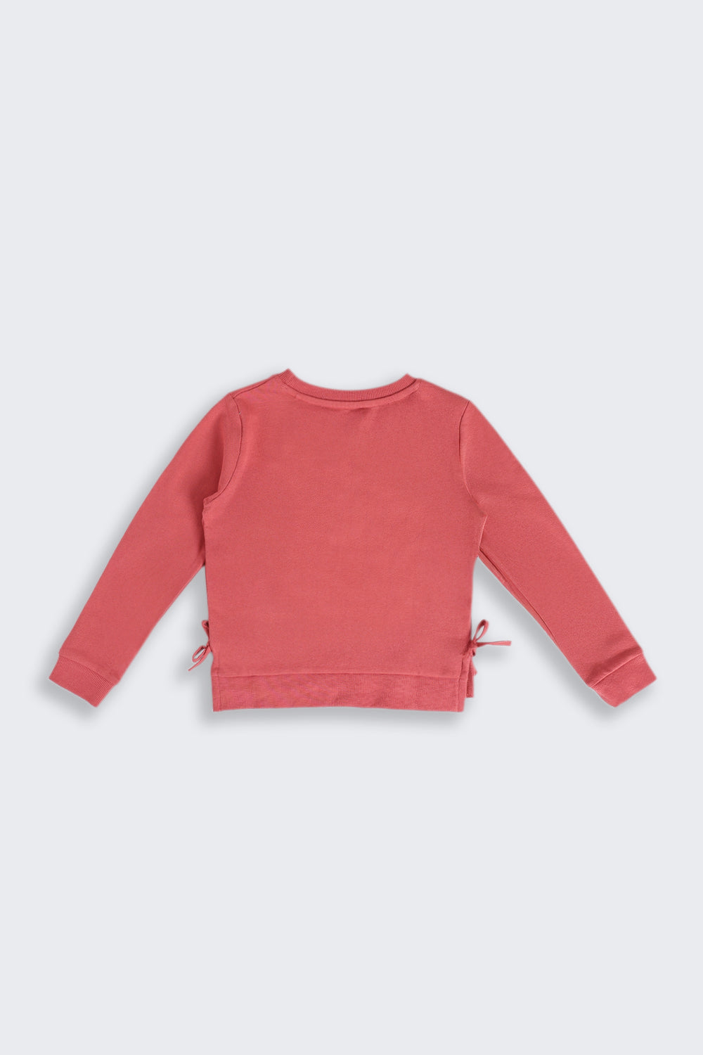 Pink Conversational Regular Fit Sweatshirt For Girls - Image 3