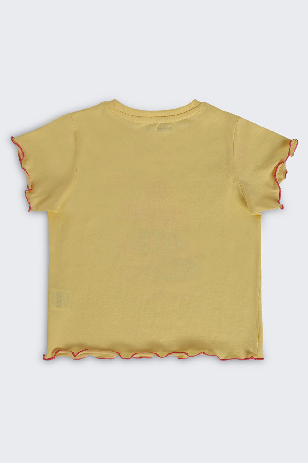 Yellow Graphic Regular Fit T-Shirt For Girls - Image 3
