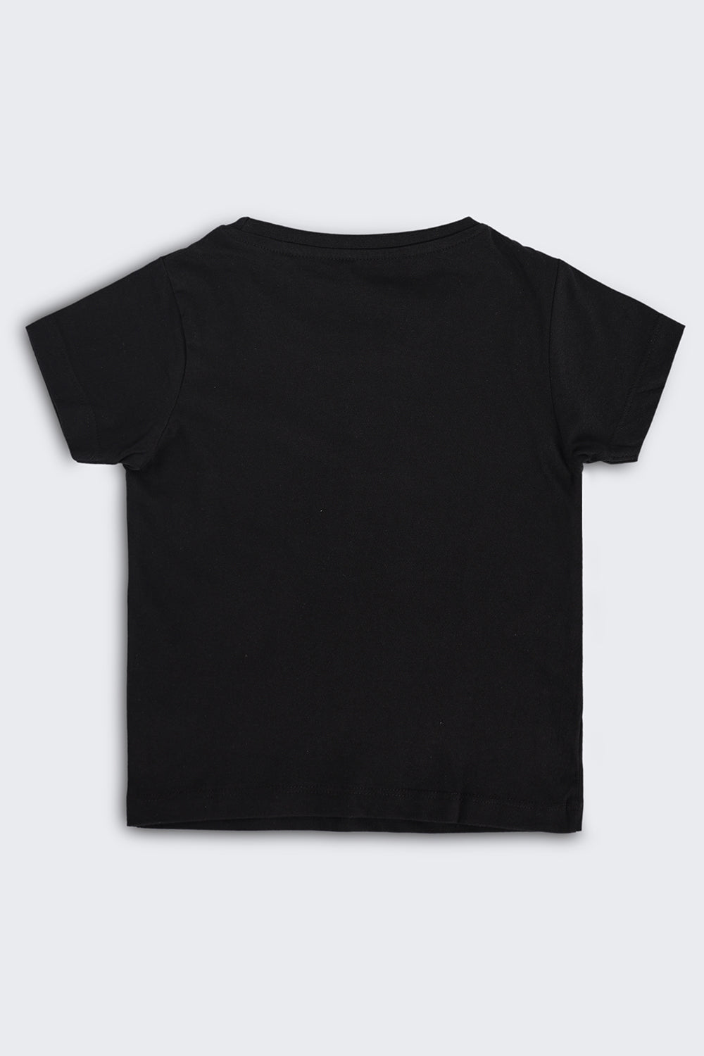 Black Graphic Regular Fit T-Shirt For Girls - Image 3