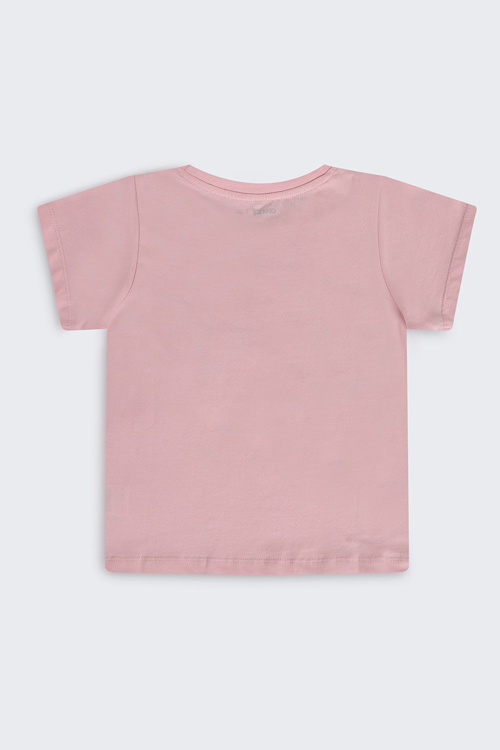 Pink Floral Regular Fit T-Shirt For Girls - Image 3