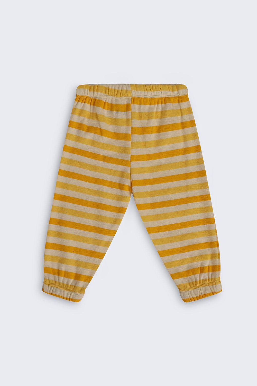 Yellow Cotton Regular Fit Co Ord Set For Infant Boys - Image 4