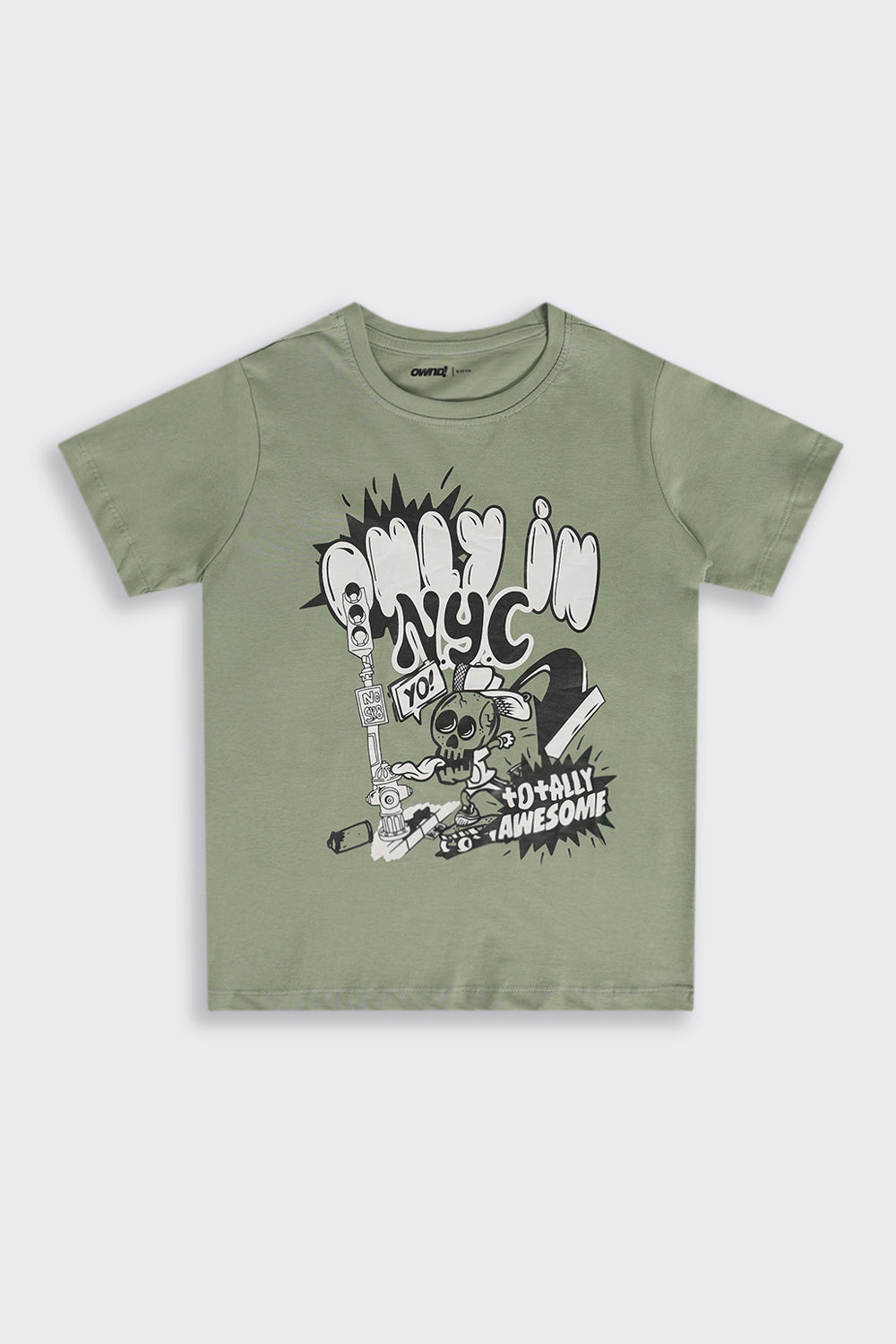 Green Cartoon Regular Fit T-Shirt For Tweens Boys - Image 2