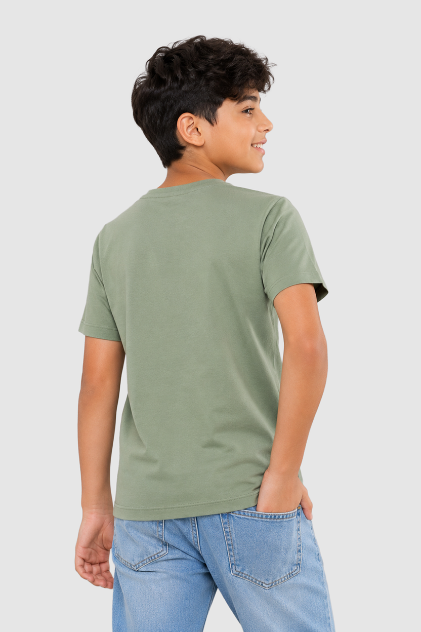 Green Cartoon Regular Fit T-Shirt For Tweens Boys - Image 4
