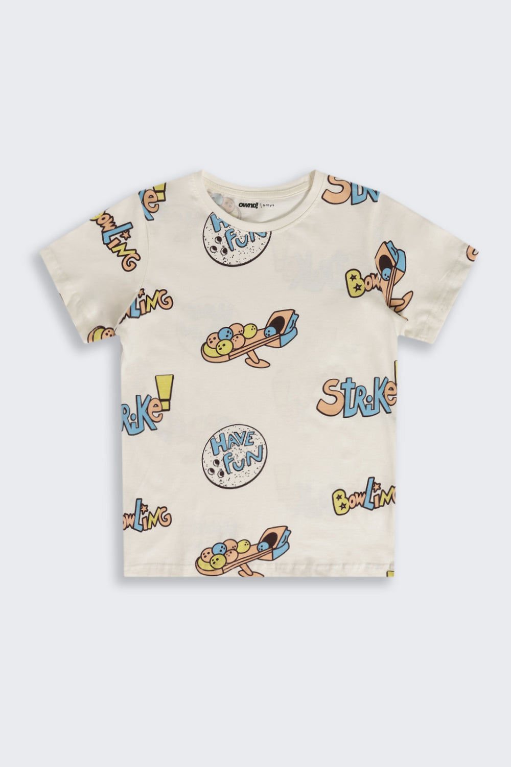Off White Graphic Regular Fit T-Shirt For Tweens Boys - Image 2