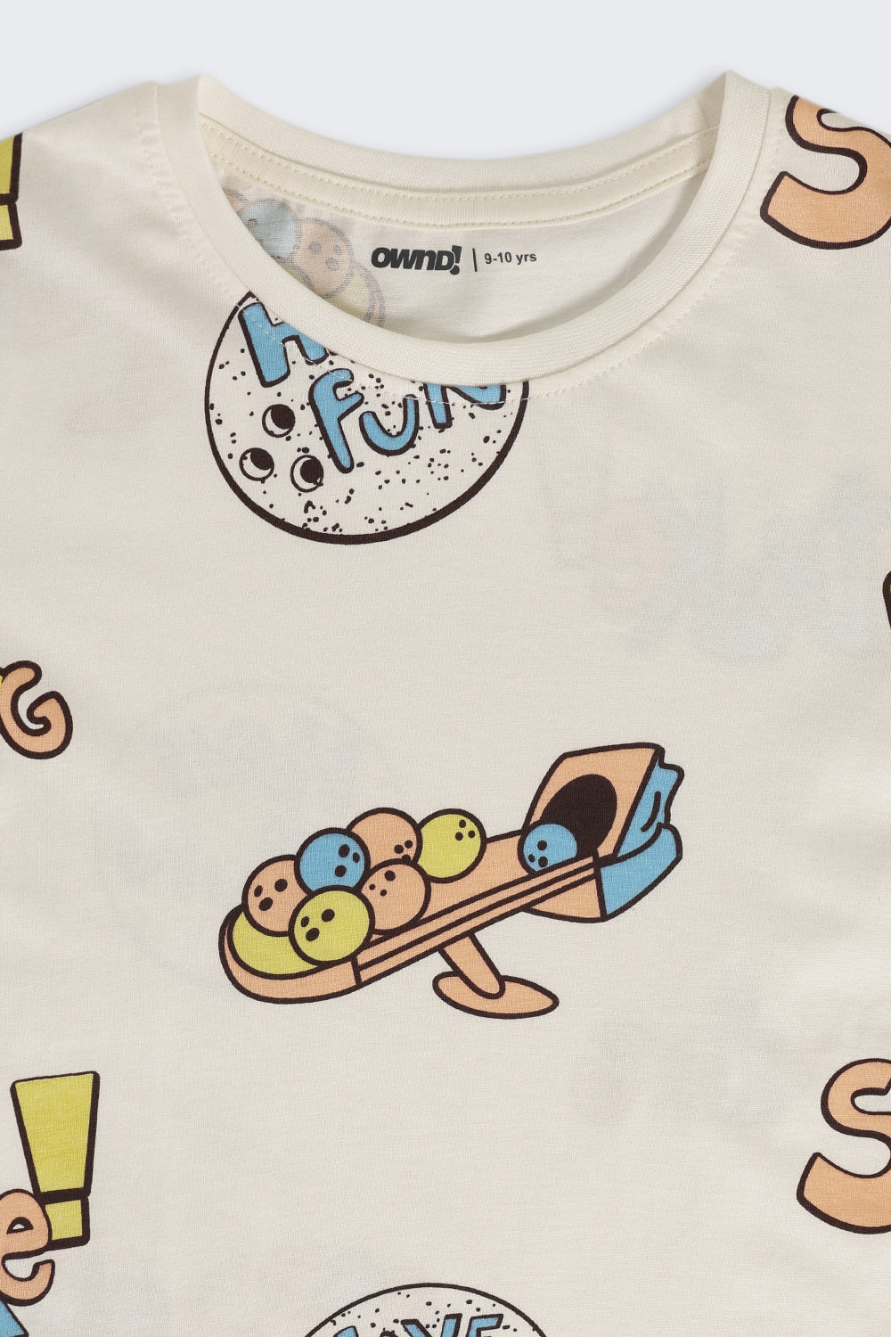 Off White Graphic Regular Fit T-Shirt For Tweens Boys - Image 5