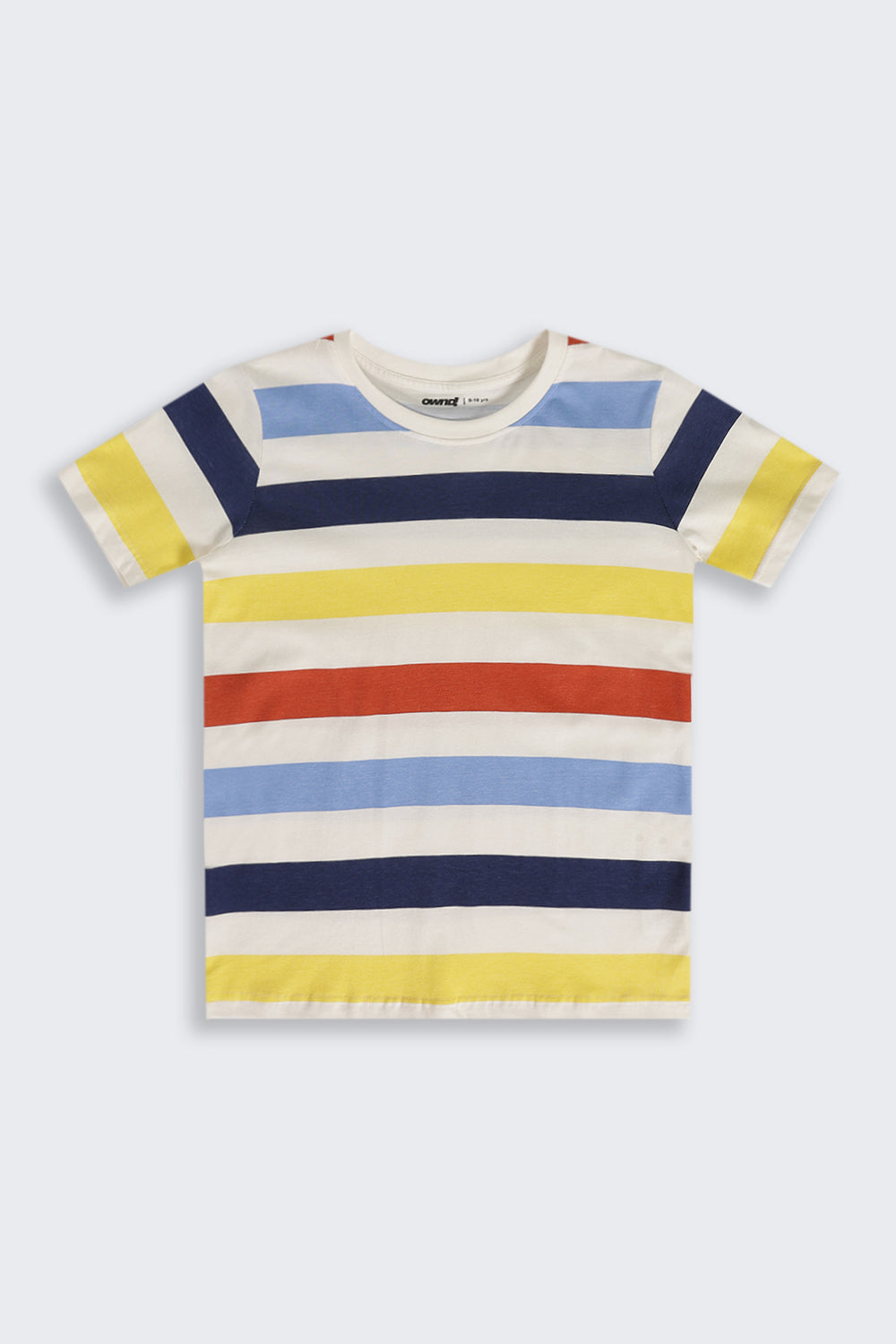 Multi Coloured Stripes Regular Fit T-Shirt For Tweens Boys - Image 2