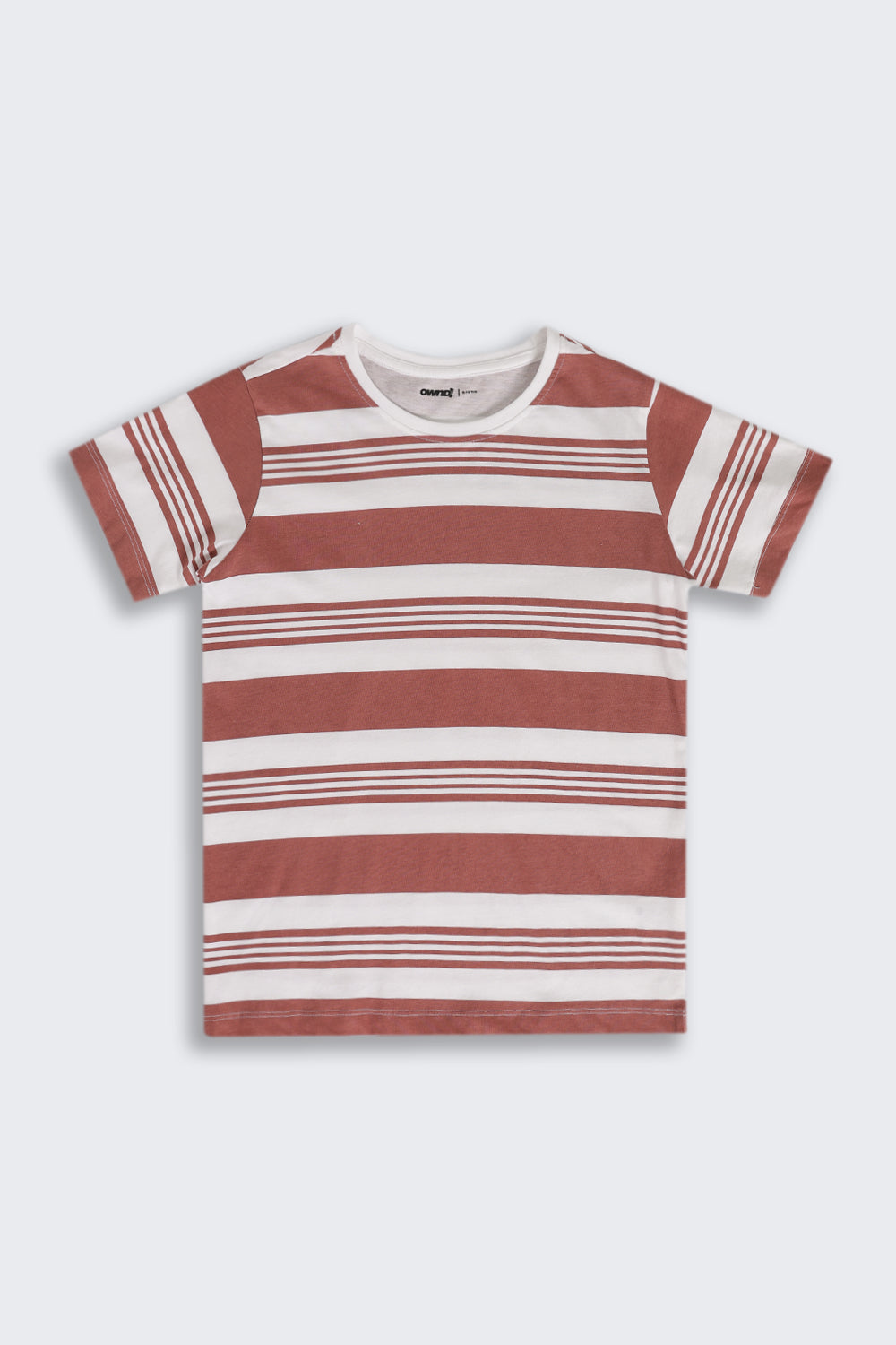 Rust Stripes Regular Fit T-Shirt For Tweens Boys - Image 2