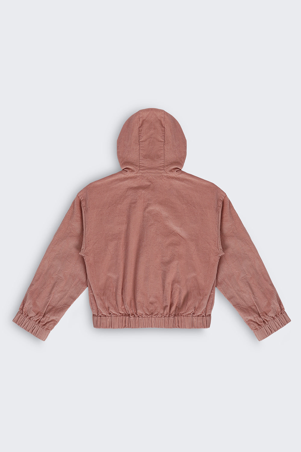 Pink Textured Regular Fit Jacket For Tweens Girls - Image 3