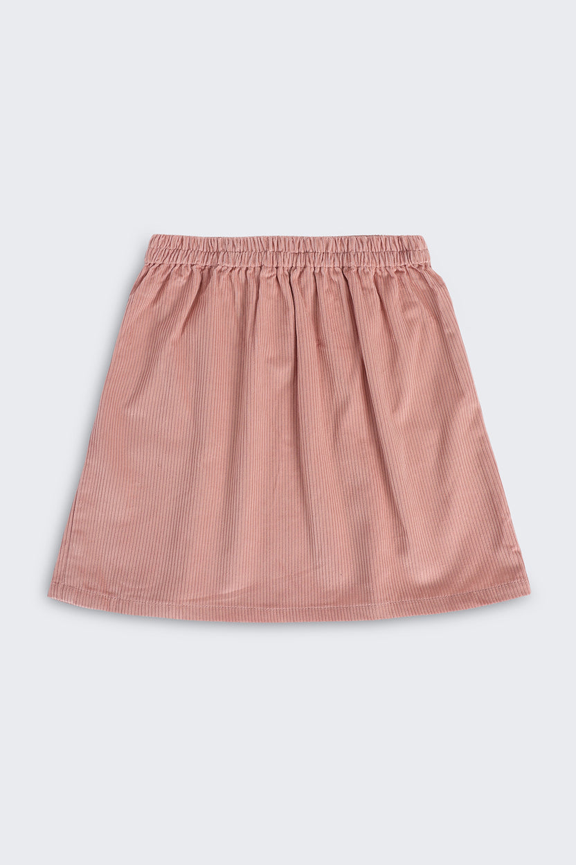 Pink Regular Fit Skirt With 2 Pocket For Tweens Girls - Image 3