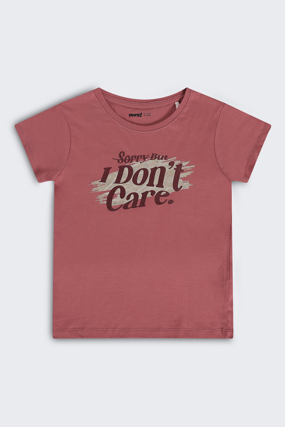 Mauve Graphic Regular Fit T-Shirt For Tweens Girls - Image 2