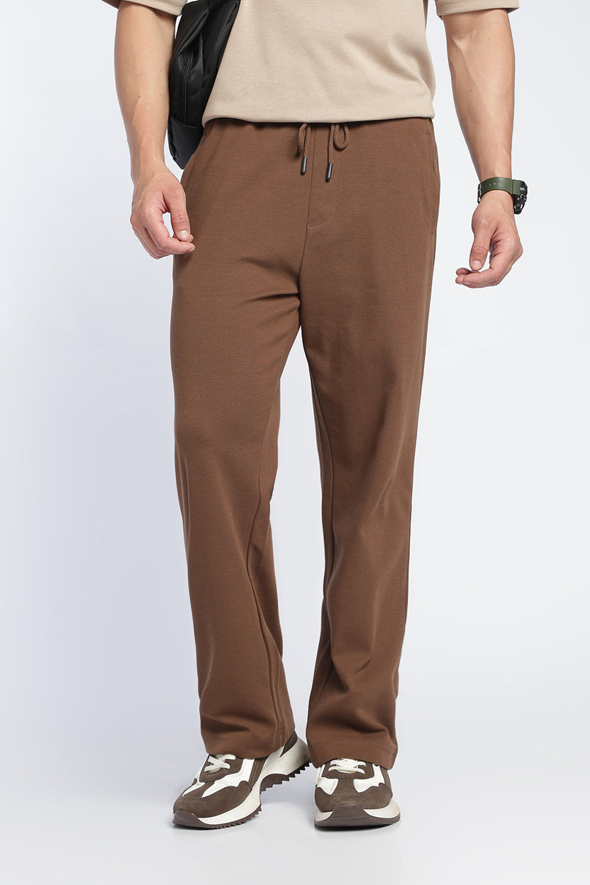 Brown Relaxed Fit Jogger With 2 Pocket For Men - Image 1