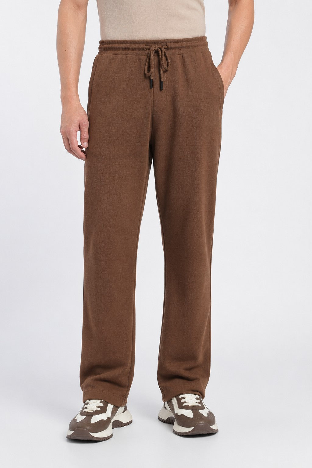 Brown Relaxed Fit Jogger With 2 Pocket For Men - Image 2