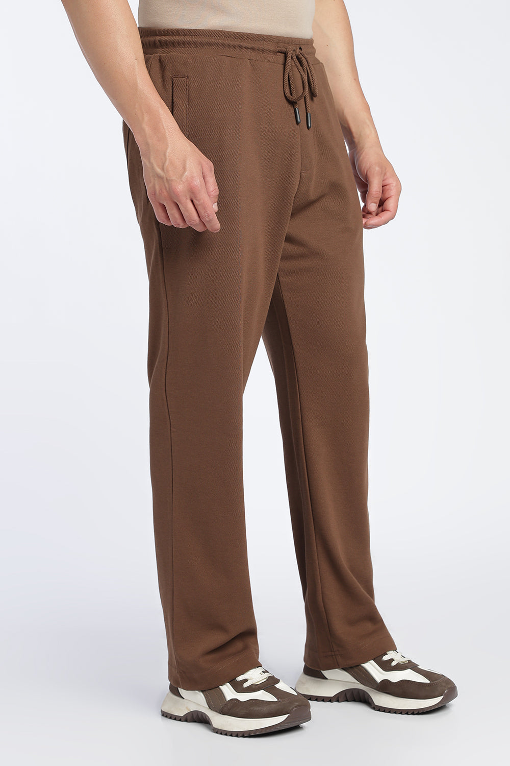 Brown Relaxed Fit Jogger With 2 Pocket For Men - Image 4