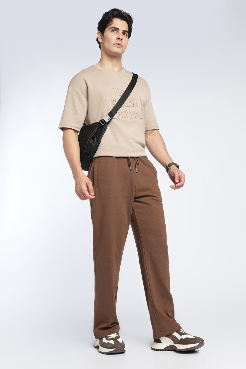 Brown Relaxed Fit Jogger With 2 Pocket For Men - Image 6