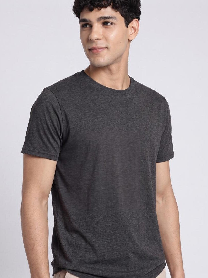 Charcoal Everyday Essentials Regular Fit T-Shirt For Men - Image 3