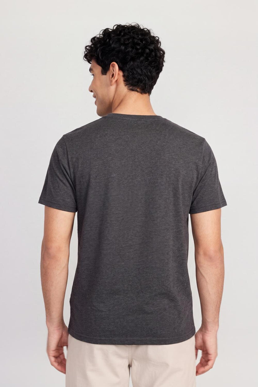 Charcoal Everyday Essentials Regular Fit T-Shirt For Men - Image 5