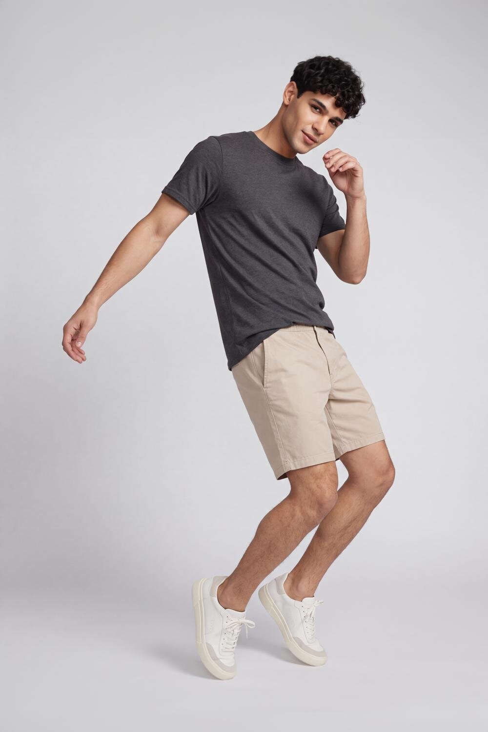 Charcoal Everyday Essentials Regular Fit T-Shirt For Men - Image 6