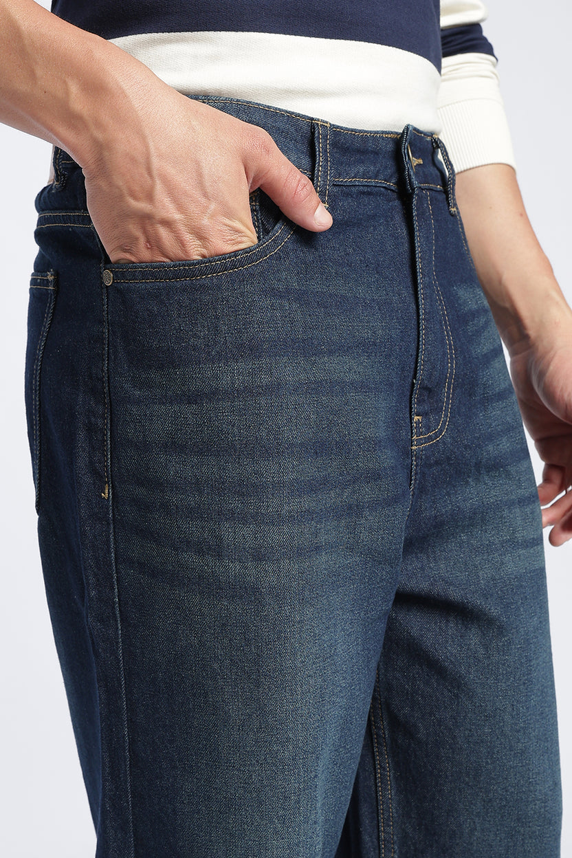 Blue Baggy Fit Jeans With 5 Pocket For Men - Image 3