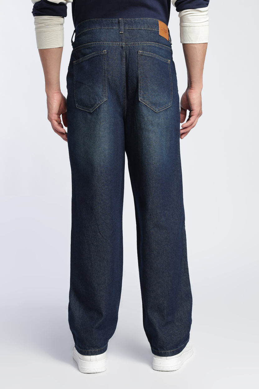 Blue Baggy Fit Jeans With 5 Pocket For Men - Image 5