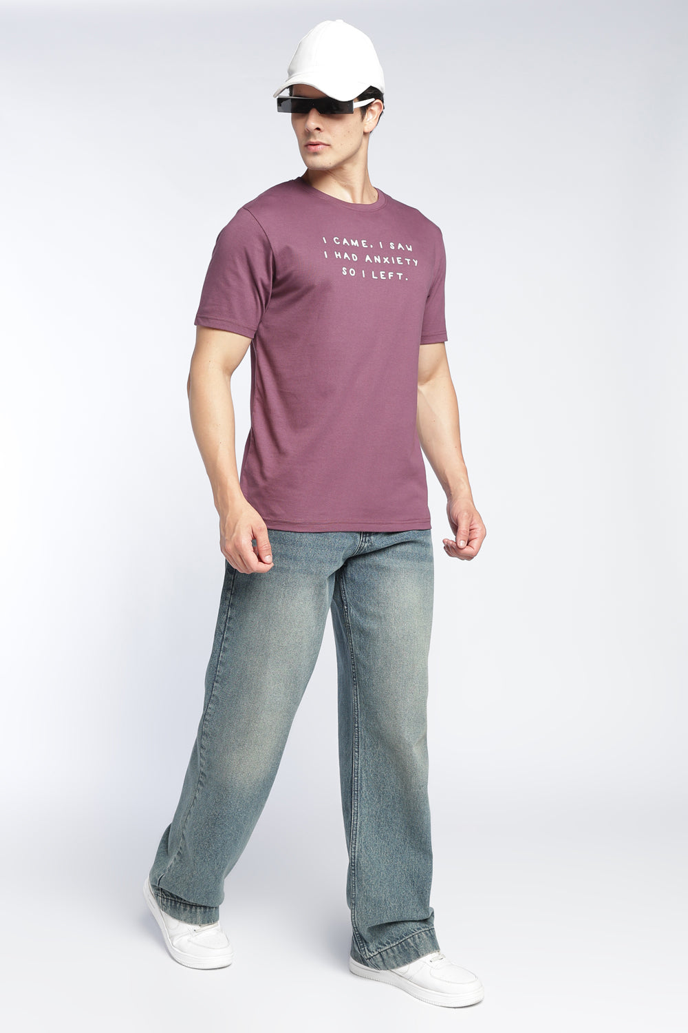 Mens Regular Mauve  T-Shirt - Image 6