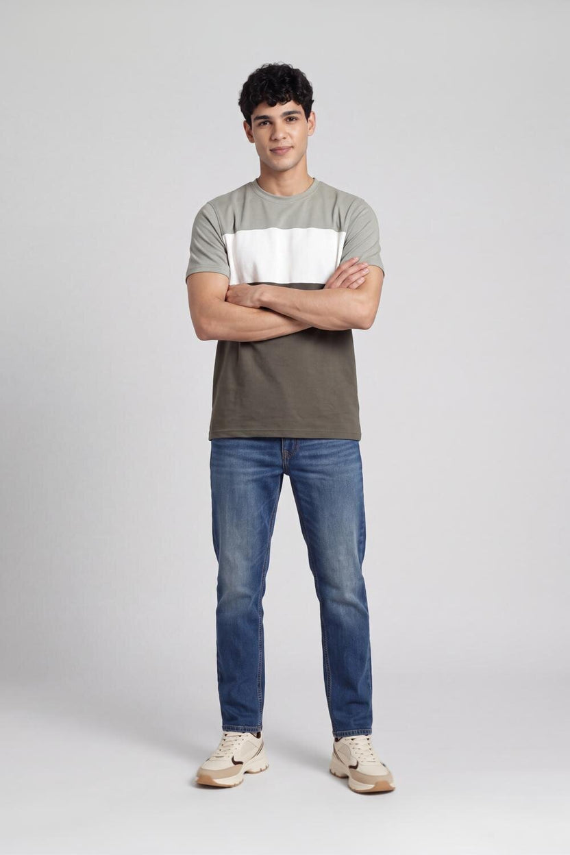 Olive Cotton Regular Fit T-Shirt For Men - Image 6