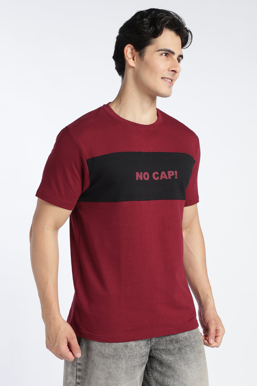 Maroon Cotton Regular Fit T-Shirt For Men - Image 4