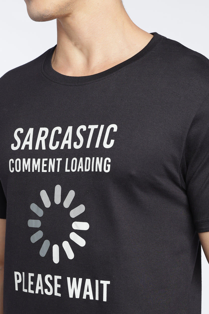 Black Letter Regular Fit T-Shirt For Men - Image 3