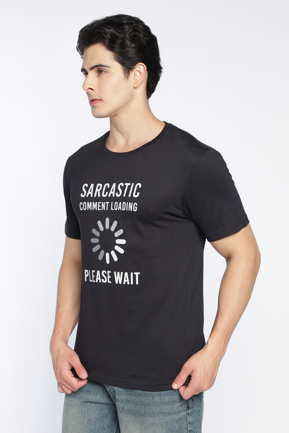 Black Letter Regular Fit T-Shirt For Men - Image 5