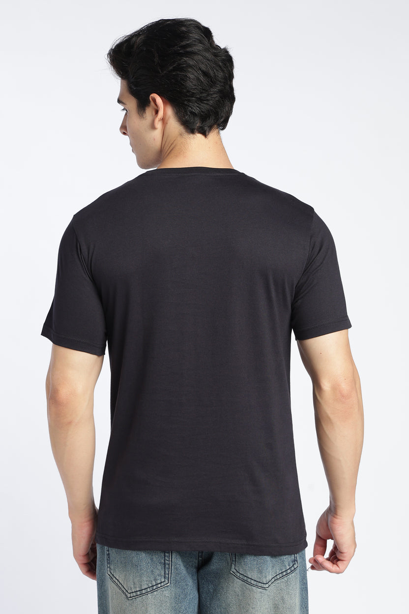 Black Letter Regular Fit T-Shirt For Men - Image 6