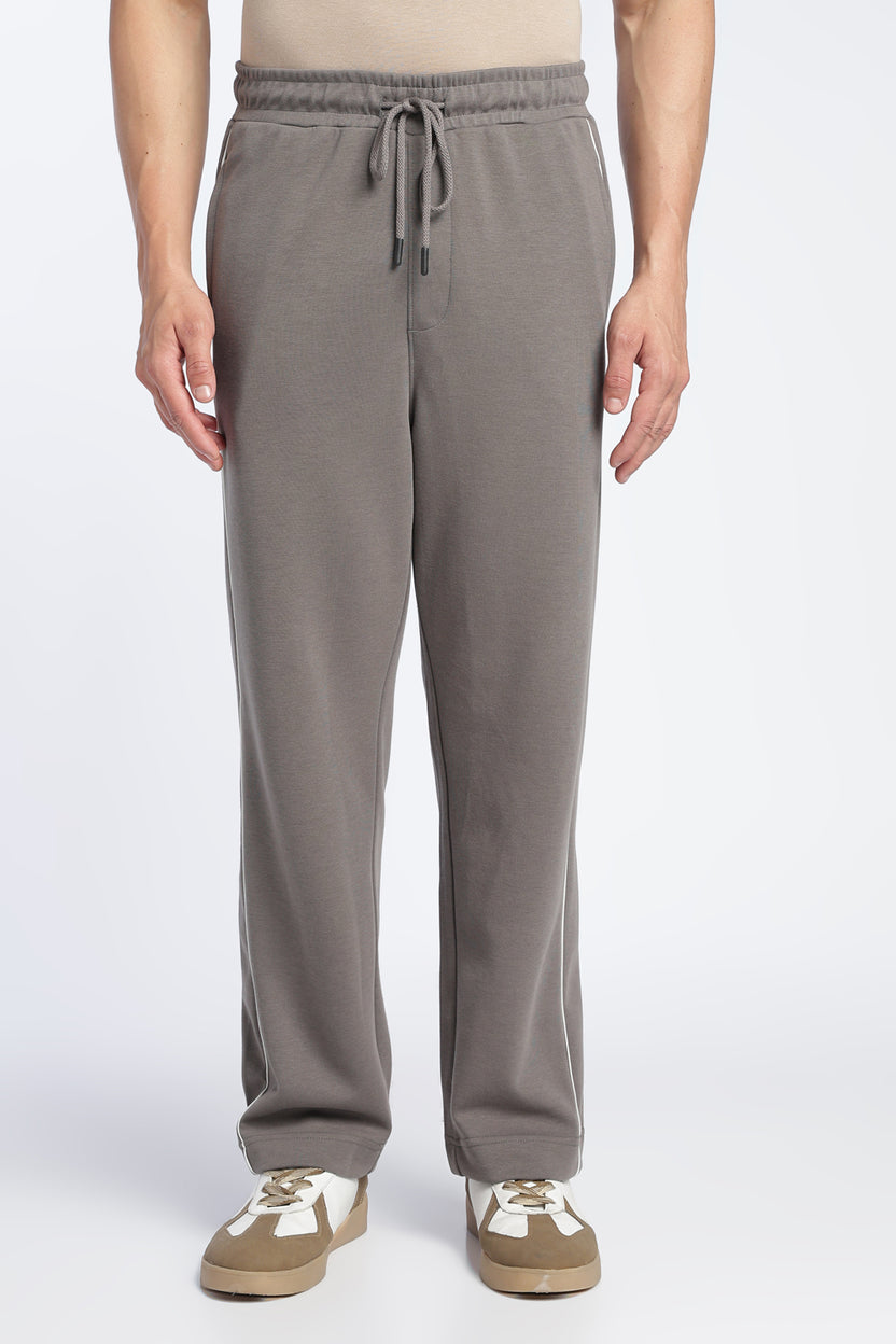 Mens Relaxed Solid Grey Track Pant - Image 2