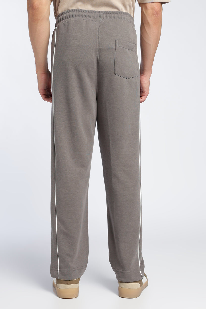Mens Relaxed Solid Grey Track Pant - Image 5