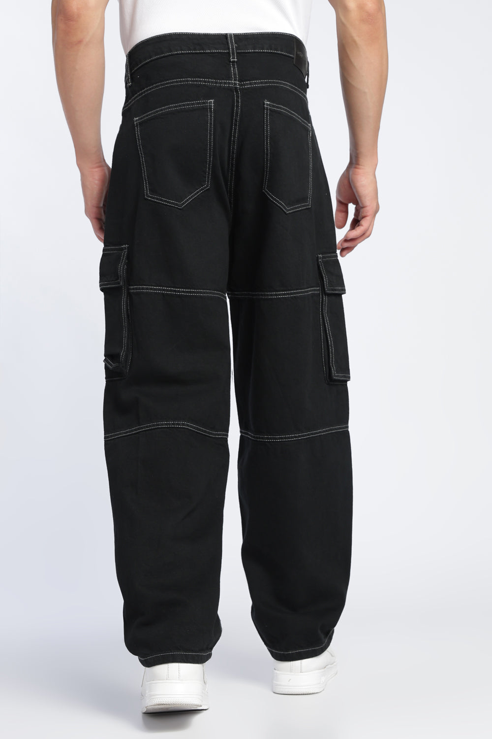 Black Carpenter Fit Jeans With 6 Pocket For Men - Image 5