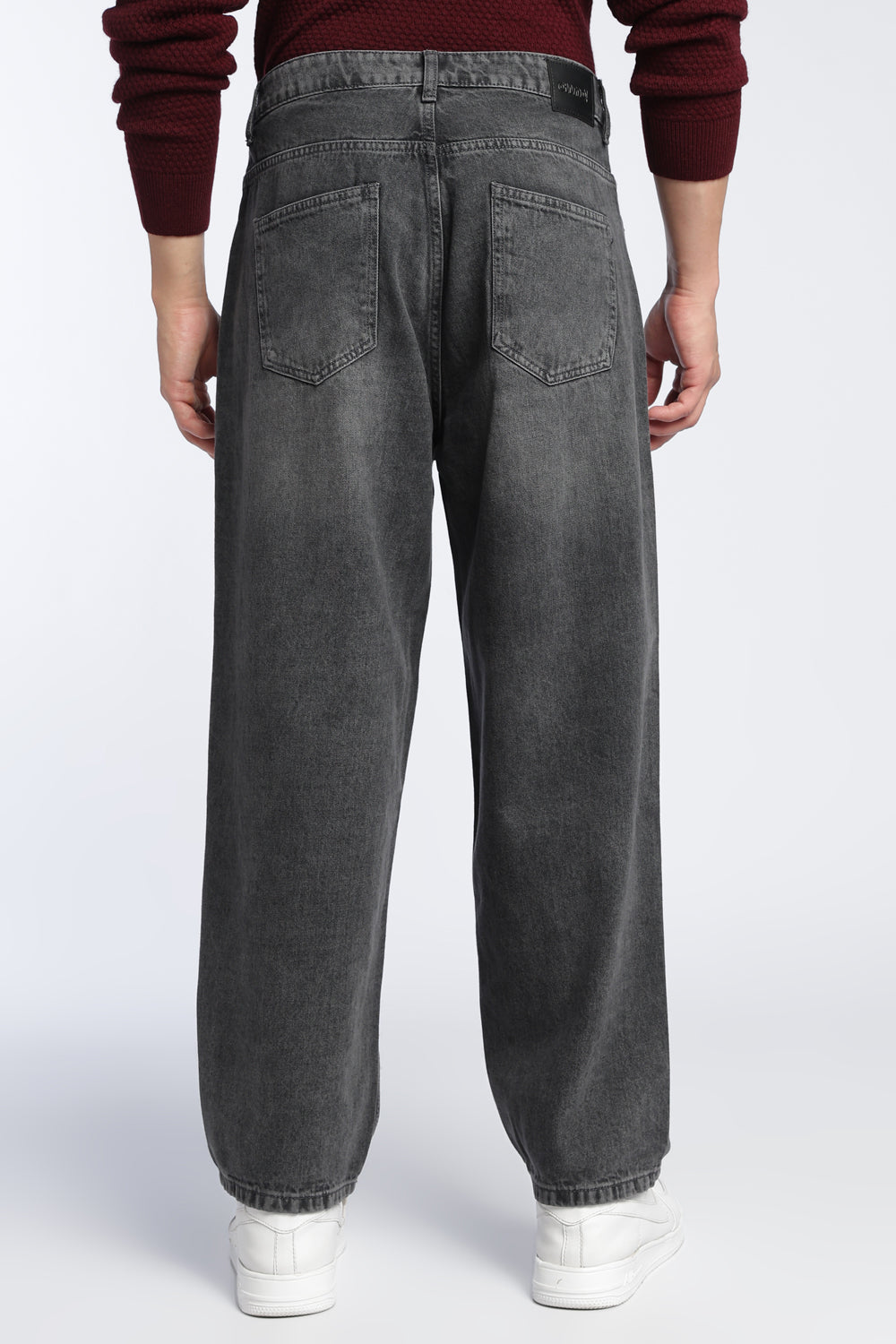 Charcoal Barrel Fit Jeans With 5 Pocket For Men - Image 5