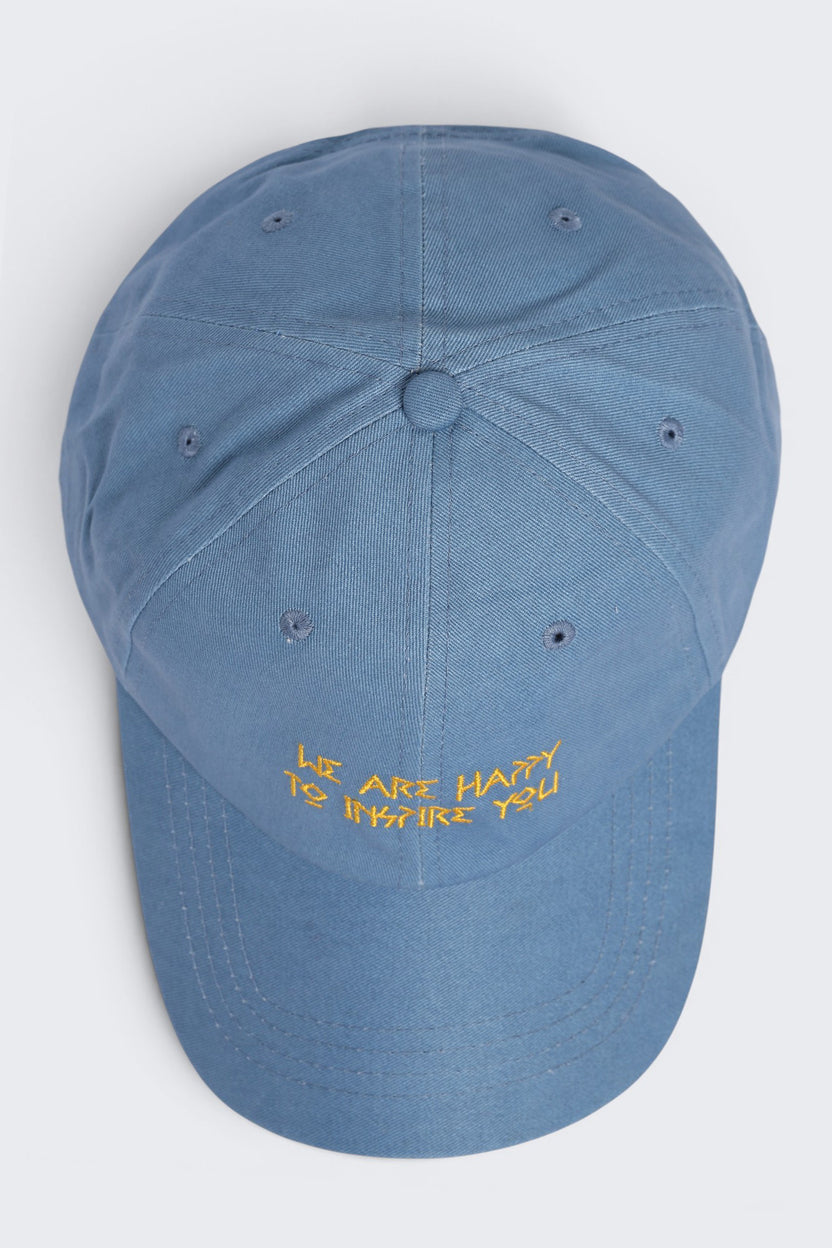 Blue Embroidered Cap For Men - Image 3