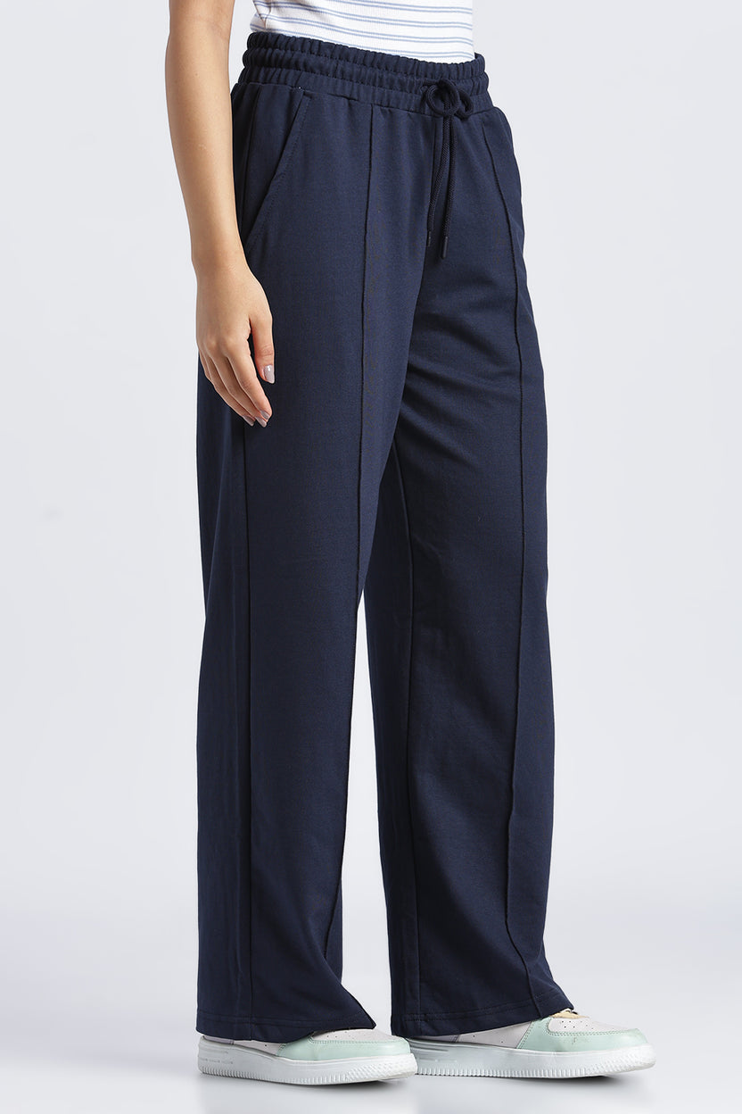 Navy Regular Fit Trouser With 2 Pocket For Women - Image 4
