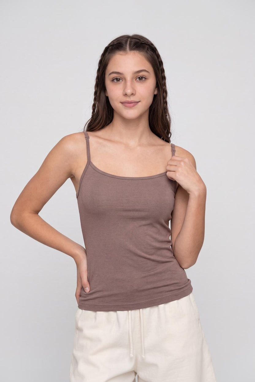 Brown Slim Fit Camisole For Women - Image 2