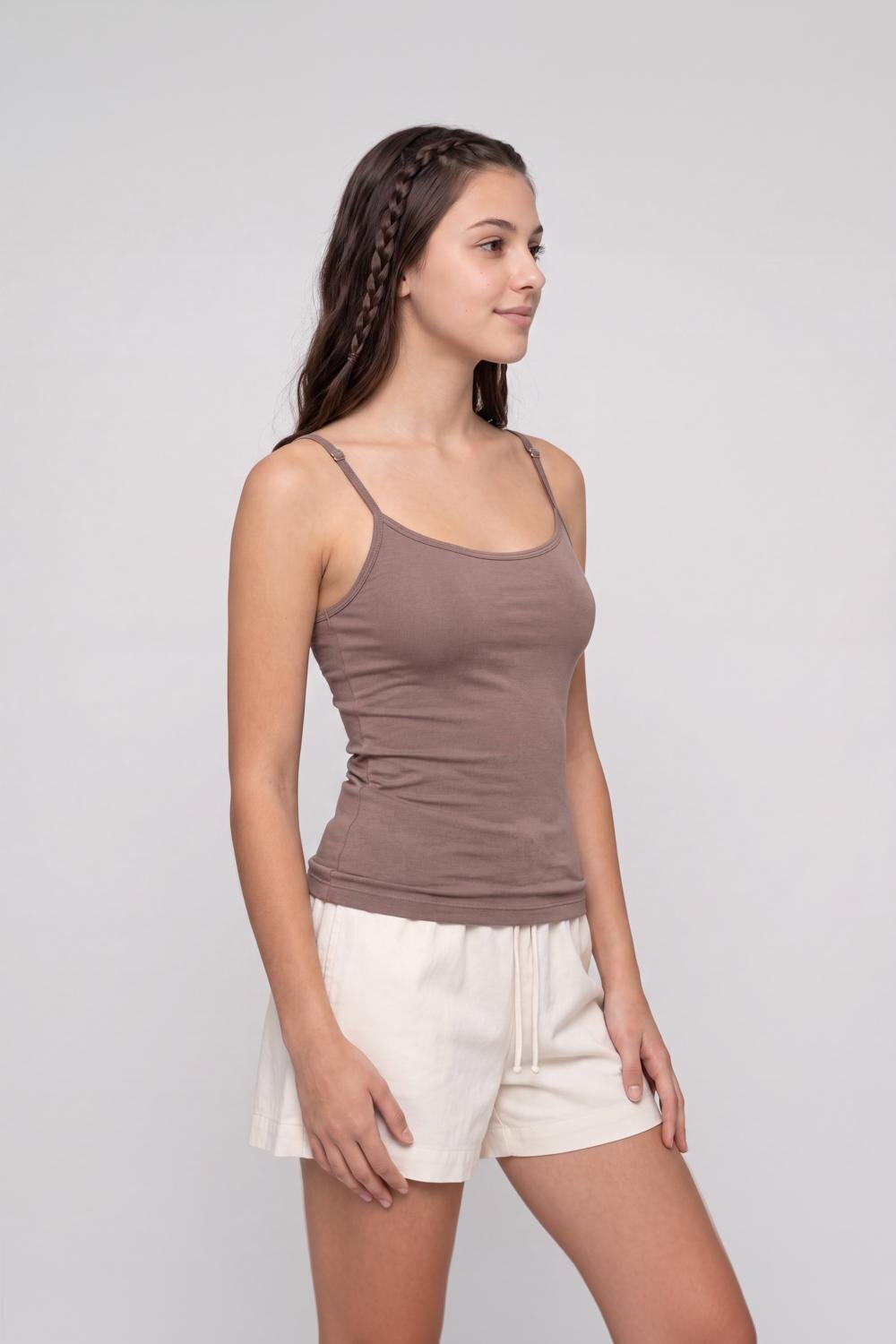 Brown Slim Fit Camisole For Women - Image 4